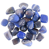 Swpeet marine blue agate chips for jewelry making and home decor accents.