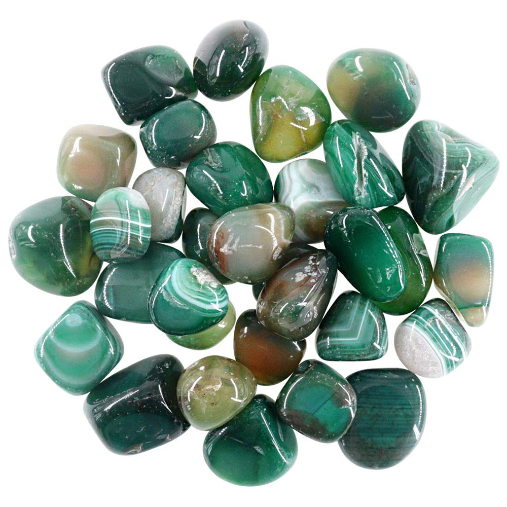 Swpeet marine green agate bulk stone chips for jewelry making and decor.