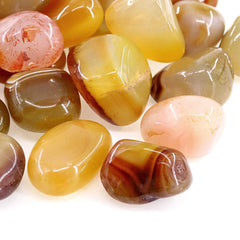 Swpeet yellow agate tumbled stones ideal for craft and decor