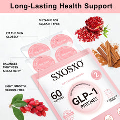 SXOSXO GLP-1 Patches applied to skin for comfortable routine