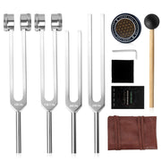 Syizyen tuning forks set with 128Hz and 136.1Hz tones for chakra work
