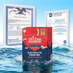 Syloni Watermelon electrolyte stick packet opened for quick hydration.