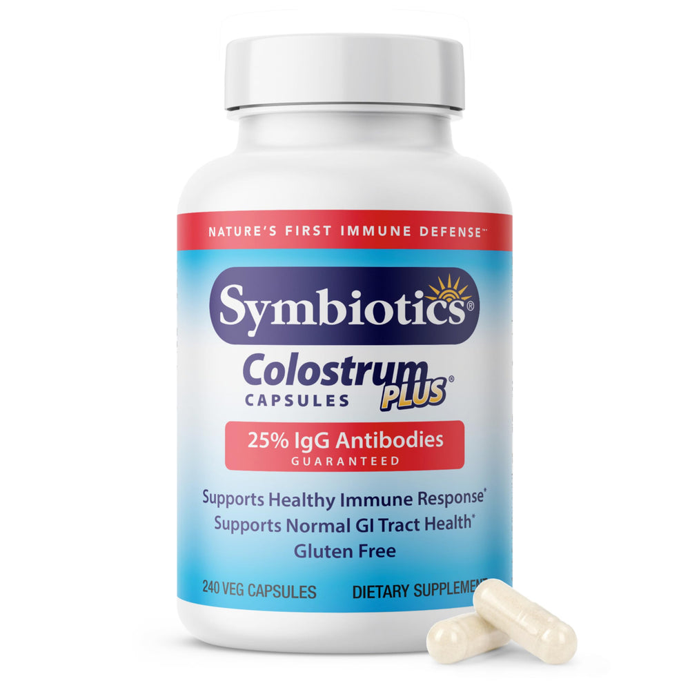 Symbiotics Colostrum bottle with vegetable capsules for daily immune support