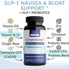 SymptoGuard ginger root visual signaling natural flavor and digestive comfort potential.