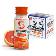 Syncron grapefruit bottle ready for gym sessions, delivering a crisp, sugar-free energy boost
