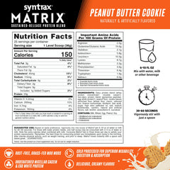 Close-up of undenatured whey and micellar casein ingredients in Syntrax Matrix