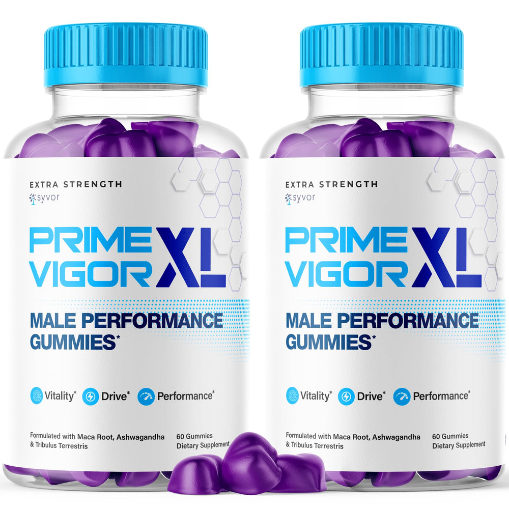 Syvor Prime Vigor XL gummies bottle front shows convenient daily energy support