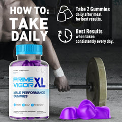 Syvor Prime Vigor XL gummies in varied colors with daily flavor appeal