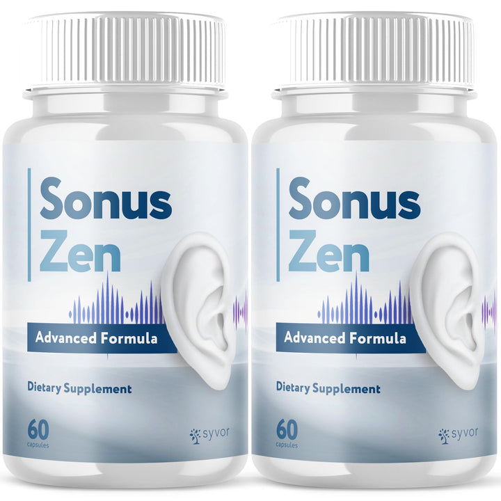 Syvor Sonus Zen capsules bottle front for daily ear wellness support.