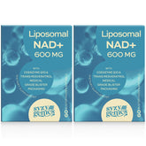 SYZY GENICS NAD+ 600mg softgels with liposomal delivery for enhanced absorption.