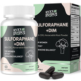 SYZY GENICS sulforaphane bottle featuring broccoli sprouts for antioxidant support