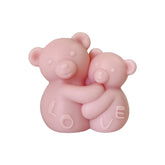 T-Shin Hugging Bears candle blue embrace for cozy ambience and relaxation.