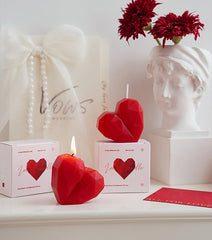 T-shin Love Heart Candle packaging in gift-ready presentation.