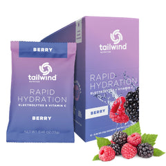 Tailwind Rapid Hydration orange sachet ready to mix for a quick workout refreshment