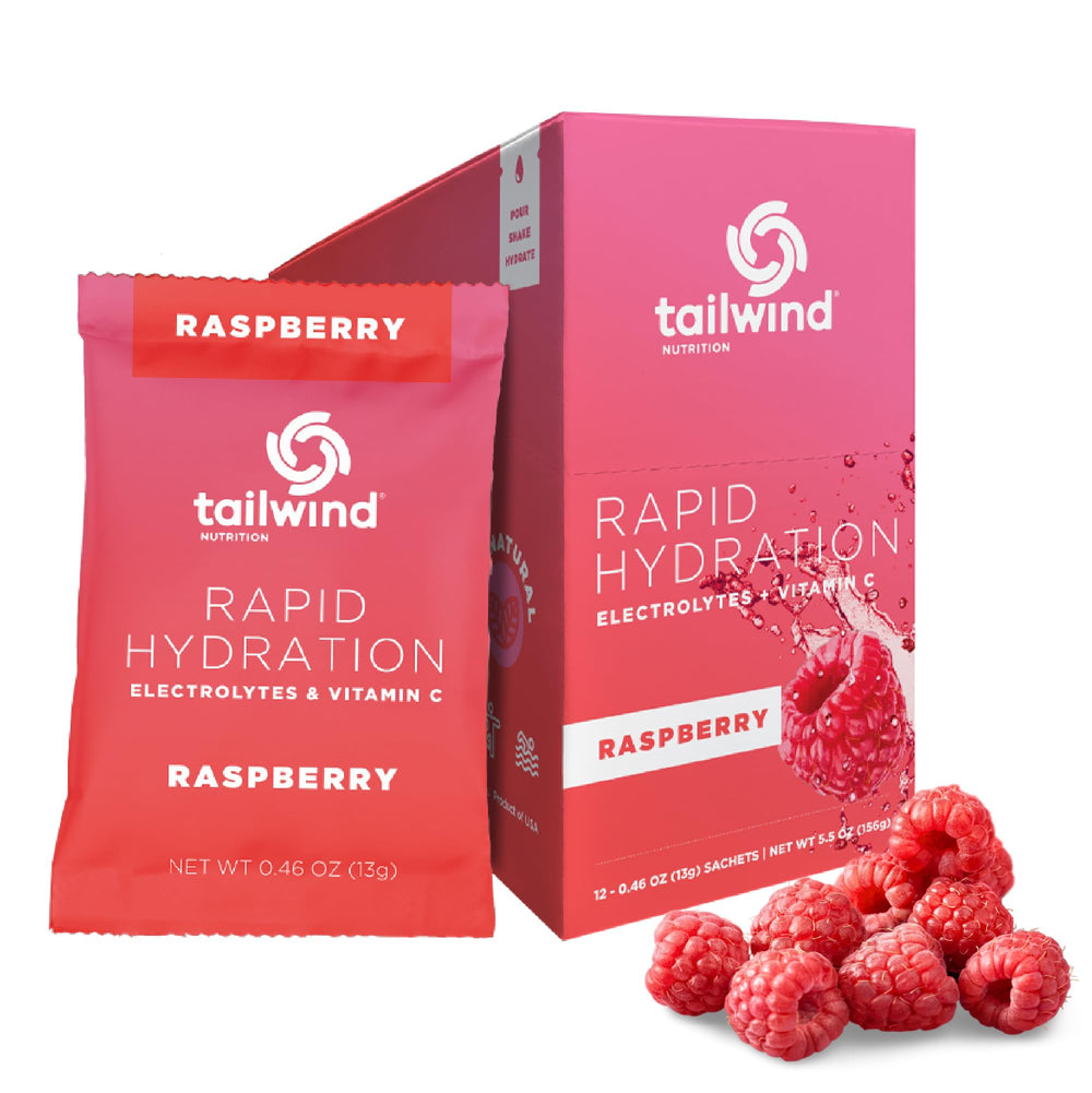 Tailwind Rapid Hydration raspberry stick close-up showing convenient on-the-go electrolyte boost
