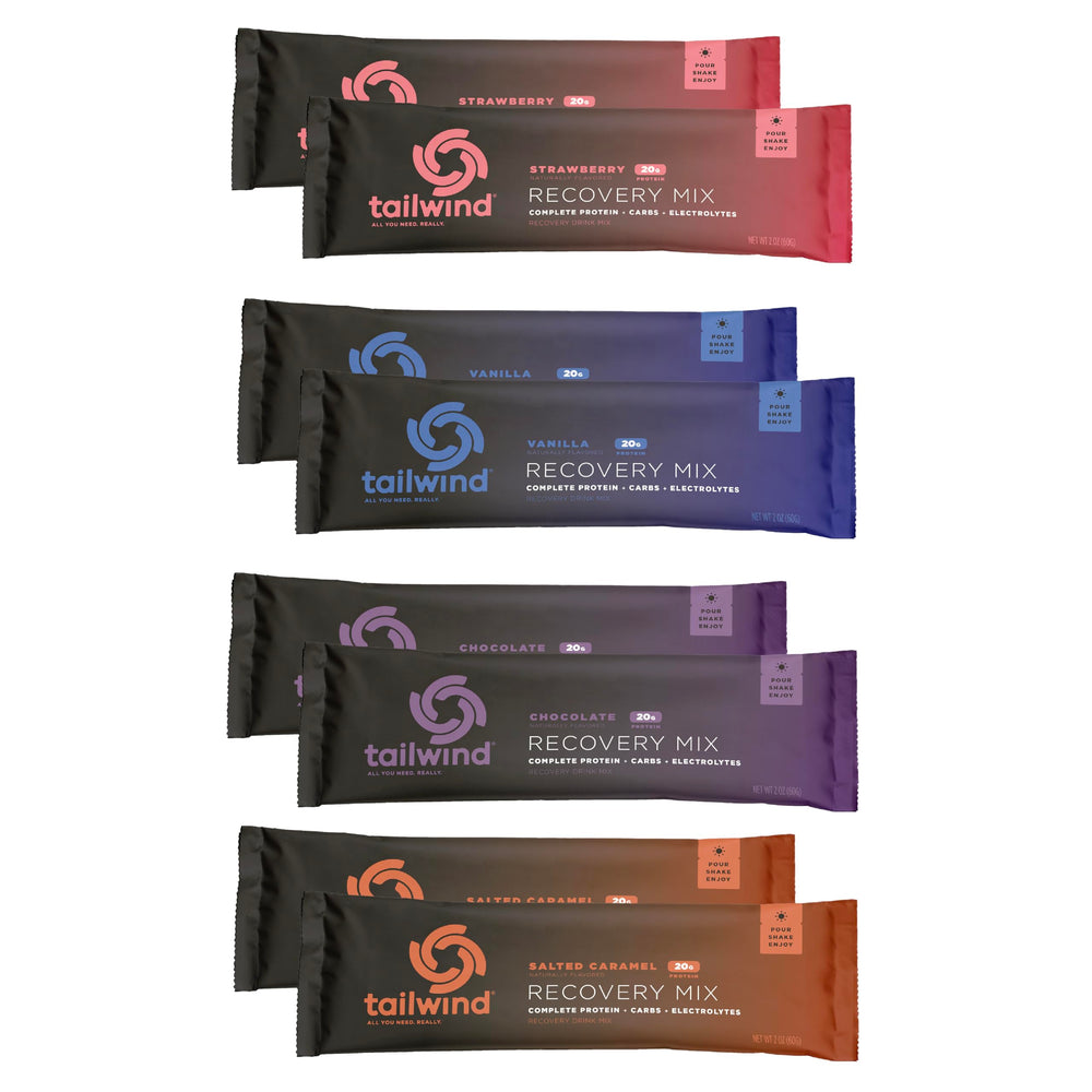 Tailwind Recovery Mix chocolate stick pack for convenient post-workout nourishment