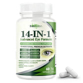 TakTuqa Evervision bottle front showing the 14-in-1 eye support formula for daily comfort.