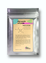 Talsen Chemicals Ethyl Ascorbic Acid Powder bottle shows stable vitamin C.
