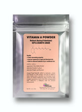 Talsen Chemicals Vitamin A powder packaging close-up for cosmetic formulation use