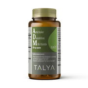 Talya Milk Thistle bottle with capsules for daily liver support.