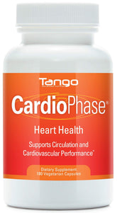 Tango CardioPhase bottle front view showing daily heart support