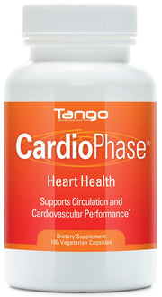 Tango CardioPhase bottle front view showing daily heart support