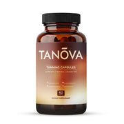 Tanova tanning pills deliver a natural golden glow with antioxidant support.