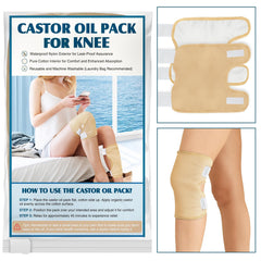 Taoscare castor oil pack wrap knee with adjustable straps for precise comfort and targeted relief.