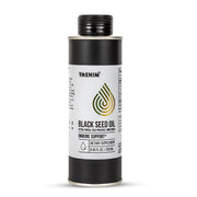 Tasnim Ethiopian Black Seed Oil bottle signals premium cold-pressed oil for potential immune support.