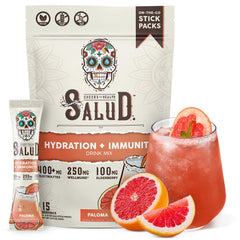 Taste Salud Paloma stick packs for quick on-the-go hydration and refreshment.