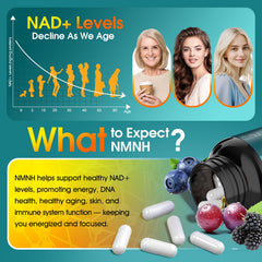 Tatavonix NMNH label detail emphasizing GMP-quality Non-GMO gluten-free formulation.