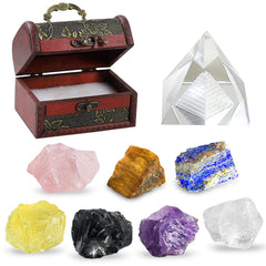 TATOODAA 21-pcs crystals set overview showing the full kit for meditation and chakra work