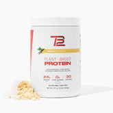 TB12 Plant Based Protein Powder vanilla packaging for clean vegan nutrition.