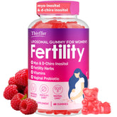 Tbivfller fertility gummies raspberry bottle for daily balance during preconception or pregnancy