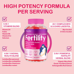 Tbivfller fertility gummies raspberry closeup showing easy chewable format
