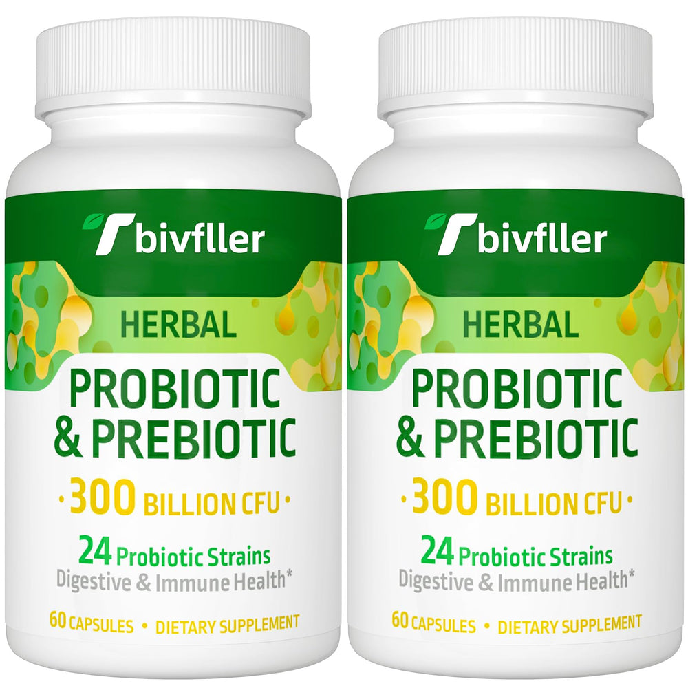 Tbivfller Probiotics 300B CFU bottle for daily gut support.