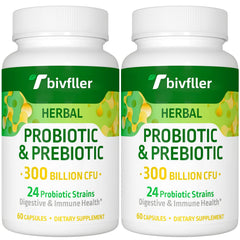 Tbivfller Probiotics 300B CFU bottle for daily gut support.