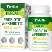Tbivfller Probiotics bottle pour supports daily digestion and easy dosing.