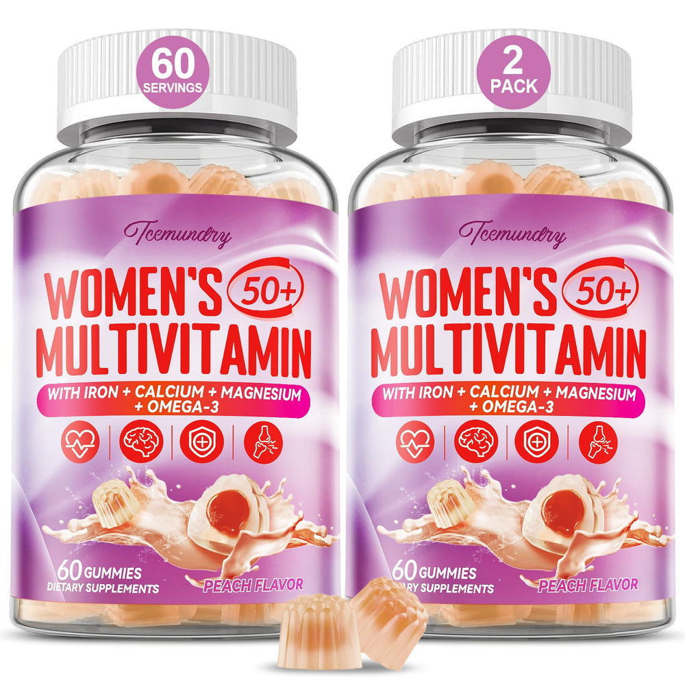 Tcemundry 50+ multivitamin bottle promotes daily energy support.