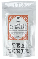 Tea Tonix Be a Picture of Health loose tea blend featuring echinacea and elderberries, caffeine-free