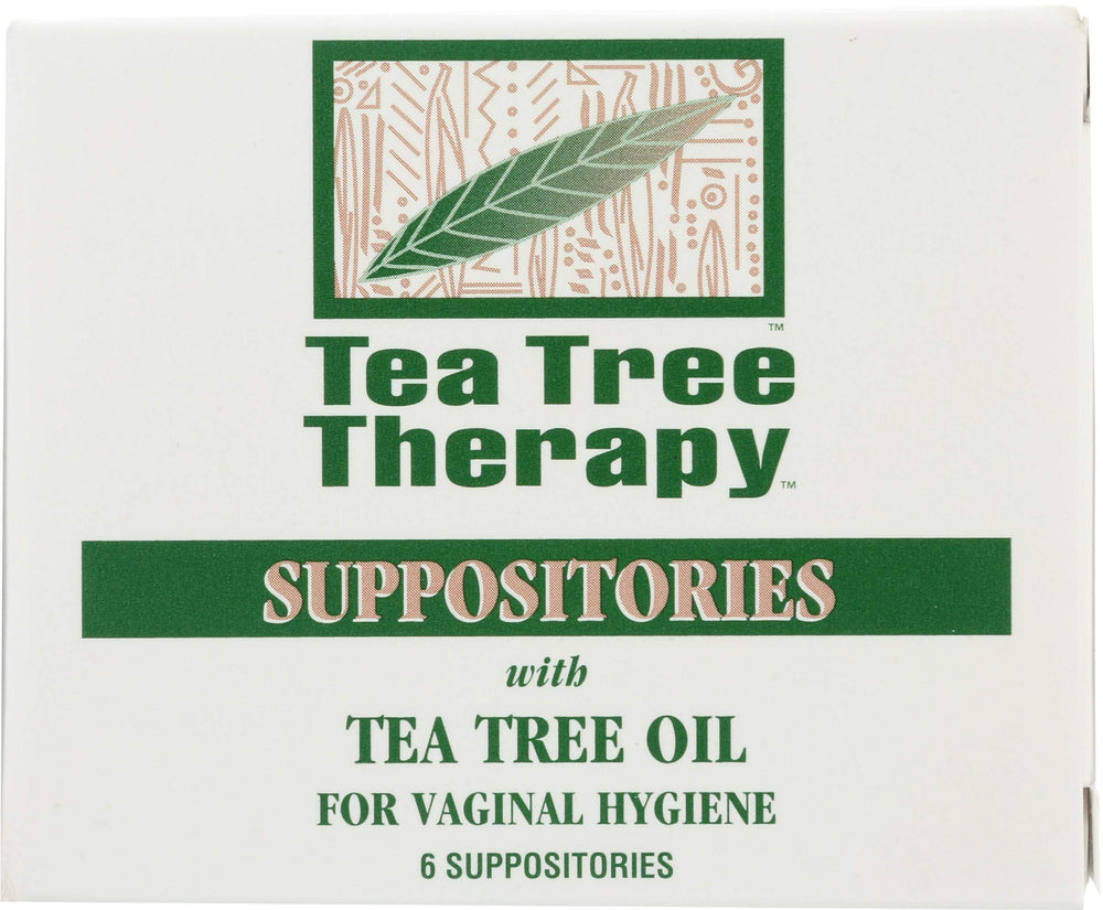 Tea Tree Therapy suppositories 2g box front for gentle vaginal hygiene