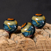 TEAMWILL blue tiger eye jasper ball closeup showing natural patterns for decor