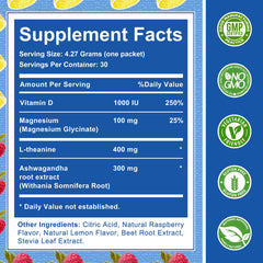 Tecepec cortisol powder open packet with spoon for quick, flavorful stress-relief ritual