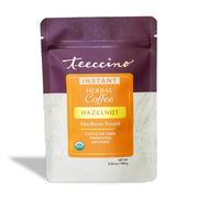 Teeccino Avellana Instantáneo: aroma suave para desayunos rápidos.