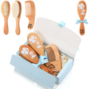 Teeneyou wool brush with soft bristles for delicate newborn hair care.