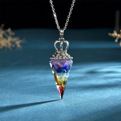 Tegembur seven chakra necklace highlights root chakra for grounding.