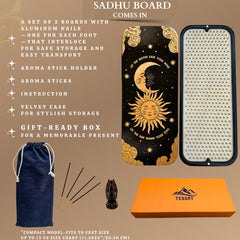 TENGRY Sadhu Board close-up nails showing precise placement for support.