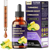 Tenmido 9in1 liquid turmeric bottle showing a complete herbal blend for daily balance