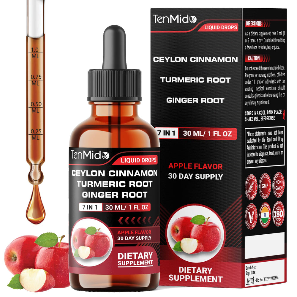 Tenmido Ceylon Cinnamon Drops bottle for easy daily wellness