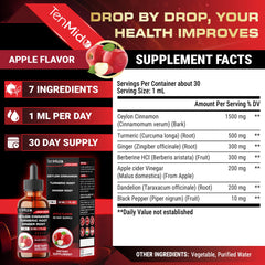 Tenmido Cinnamon Drops dropper releasing fast-absorbing liquid
